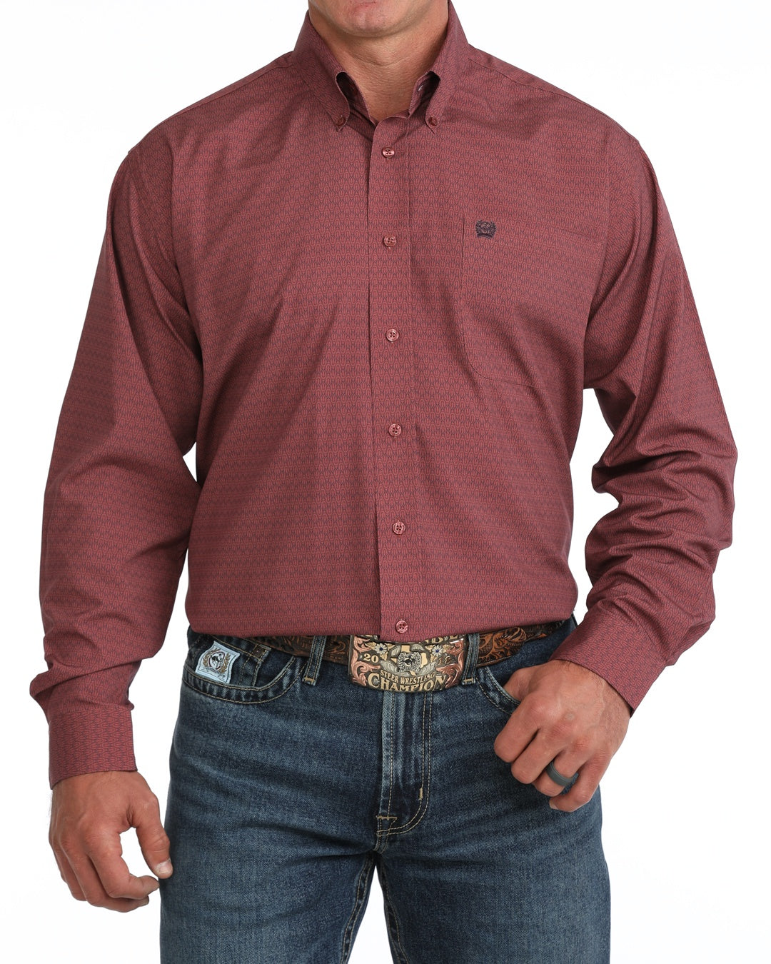 MTW1106157 | CINCH MENS L/S PINK AARENAFLEX BUTTON UP