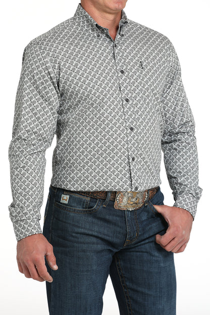 MTW1347141 | MEN'S CINCH GREY DIAMOND MODERN FIT L/S SHIRT