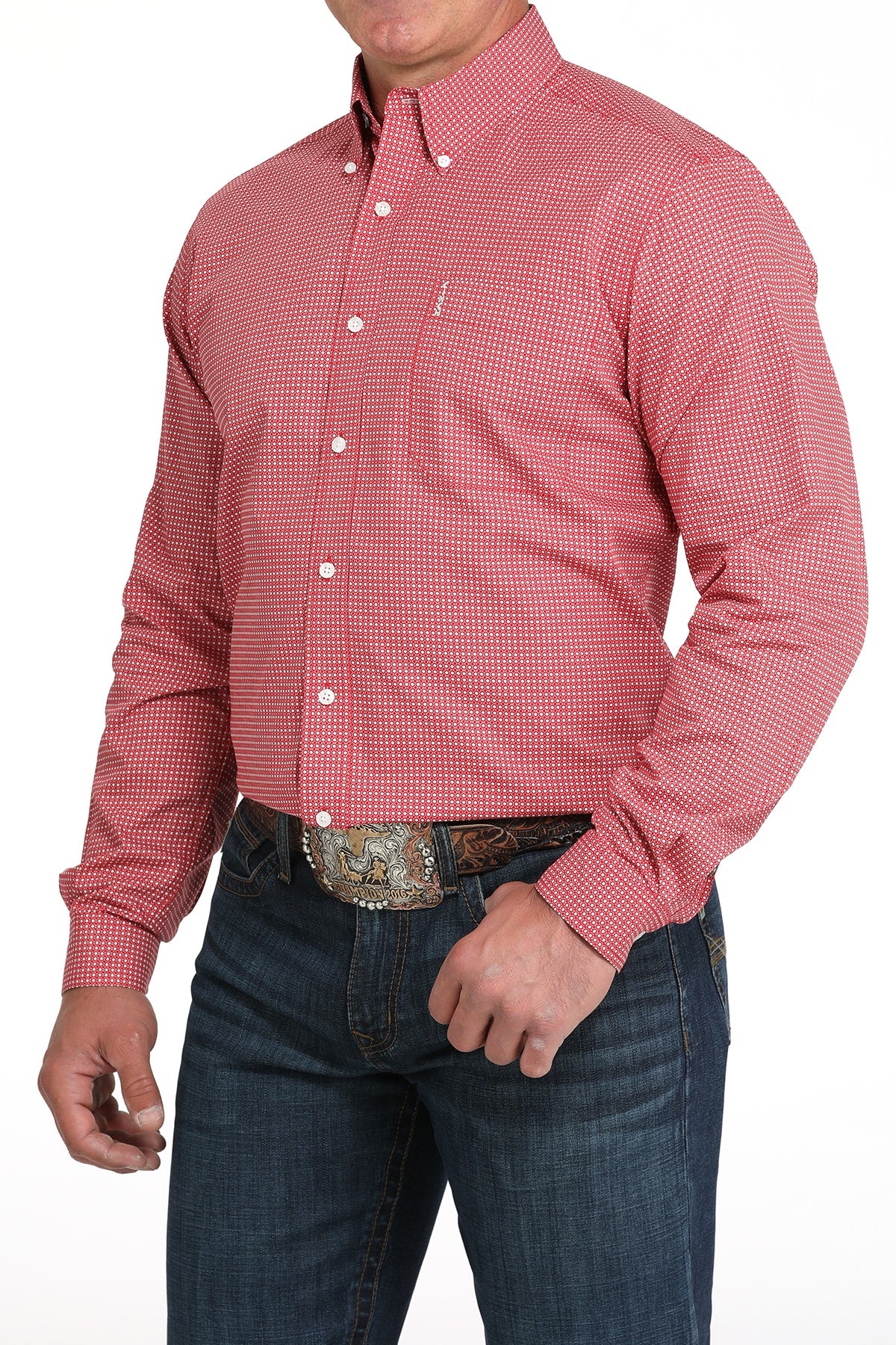 MTW1347143 | MEN'S CINCH RED CIRCLES MODERN FIT L/S SHIRT