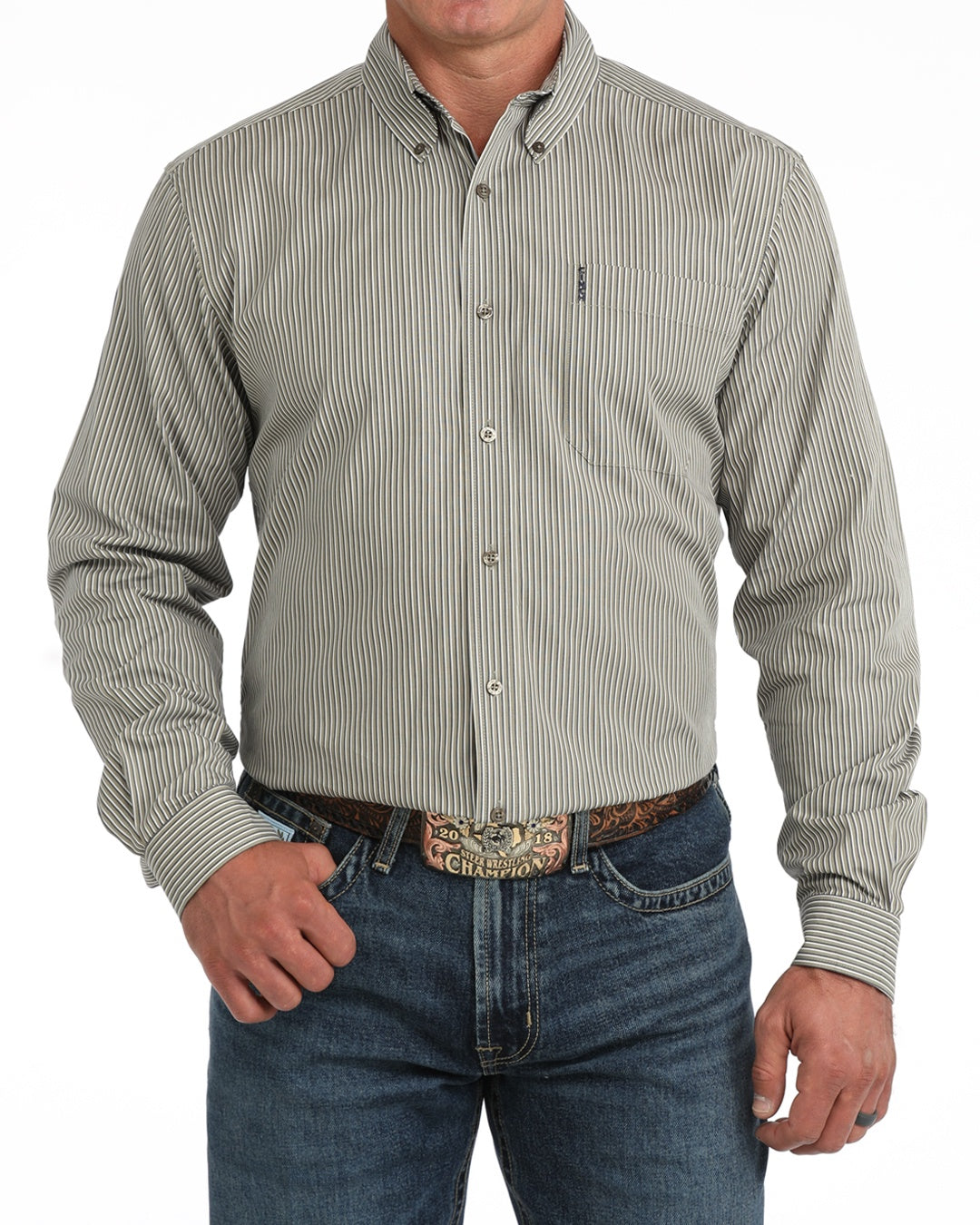 MTW1347162 | CINCH MENS MODERN FIT STRIPED BUTTON UP