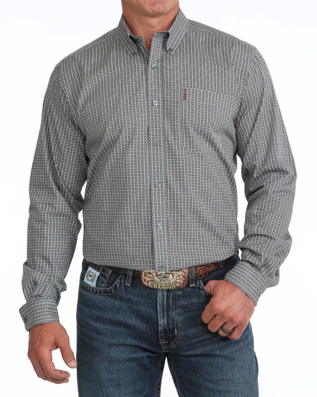MTW1347164 | CINCH MENS MODERN FIT GEO L/S BUTTON UP
