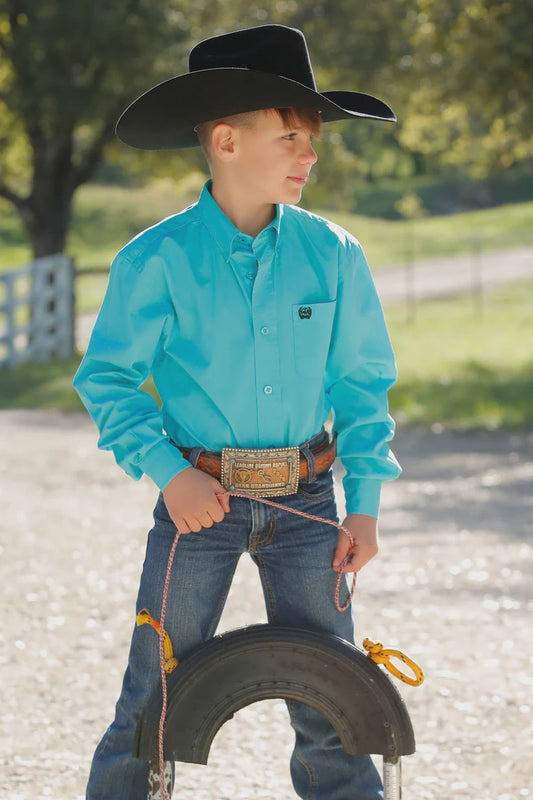 MTW7060374 | CINCH BOYS L/S SOLID BUTTON UP