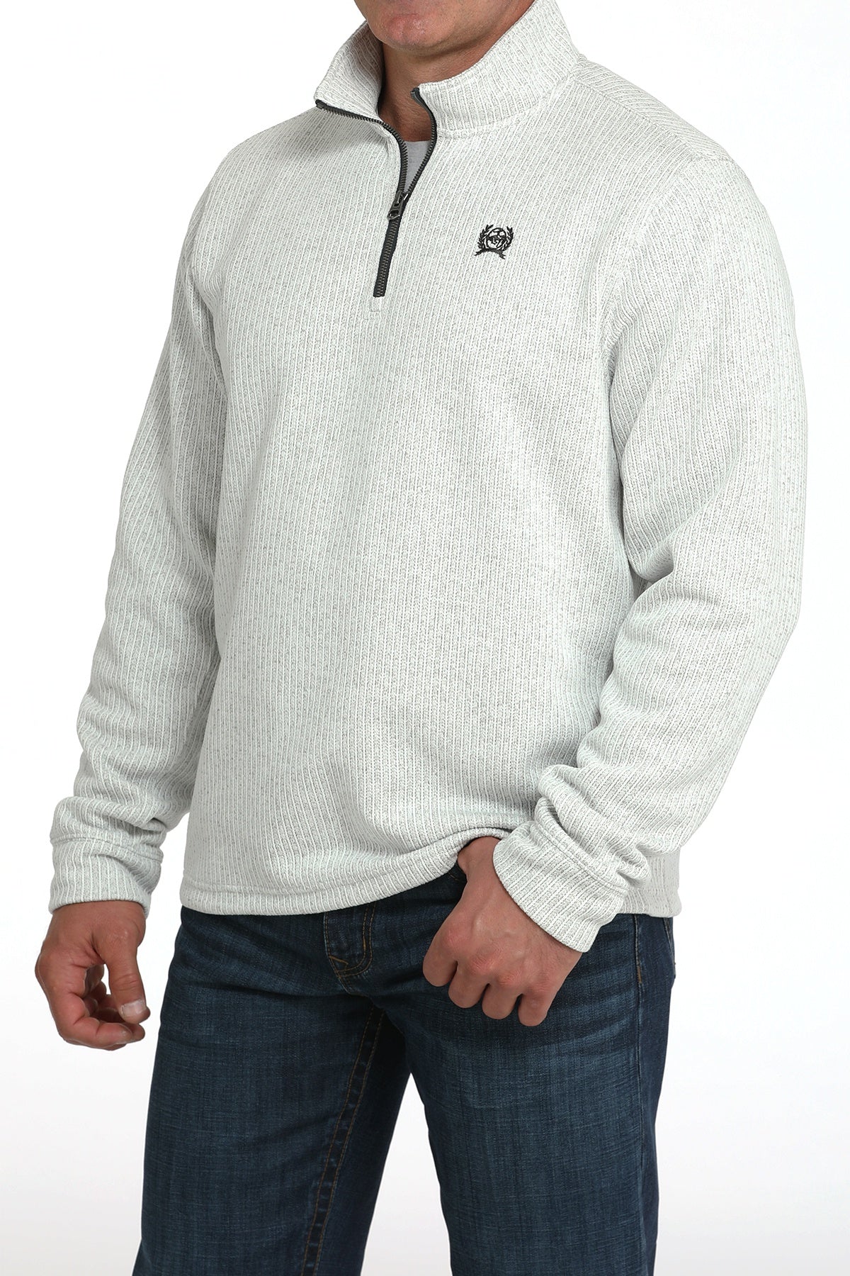 MWK1080018 | CINCH MEN'S GRAY 1/4 ZIPUP PULLOVER SWEATER