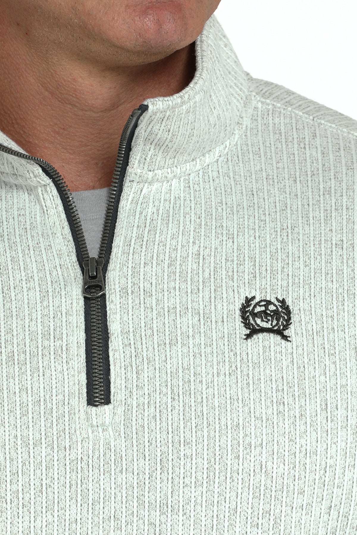 MWK1080018 | CINCH MEN'S GRAY 1/4 ZIPUP PULLOVER SWEATER