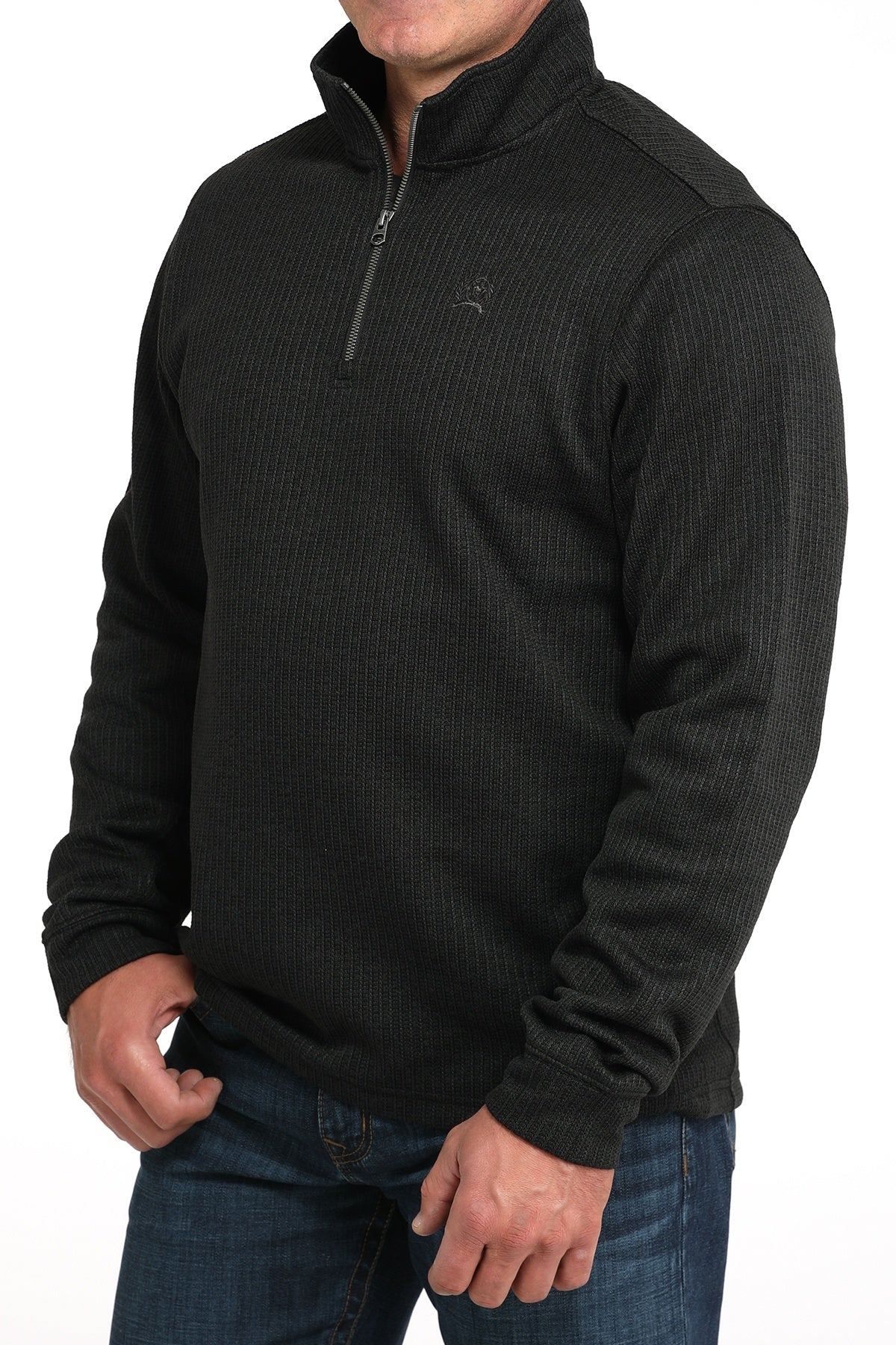MWK1080019 | MEN'S CINCH BLACK 1/4 ZIPUP PULLOVER SWEATER