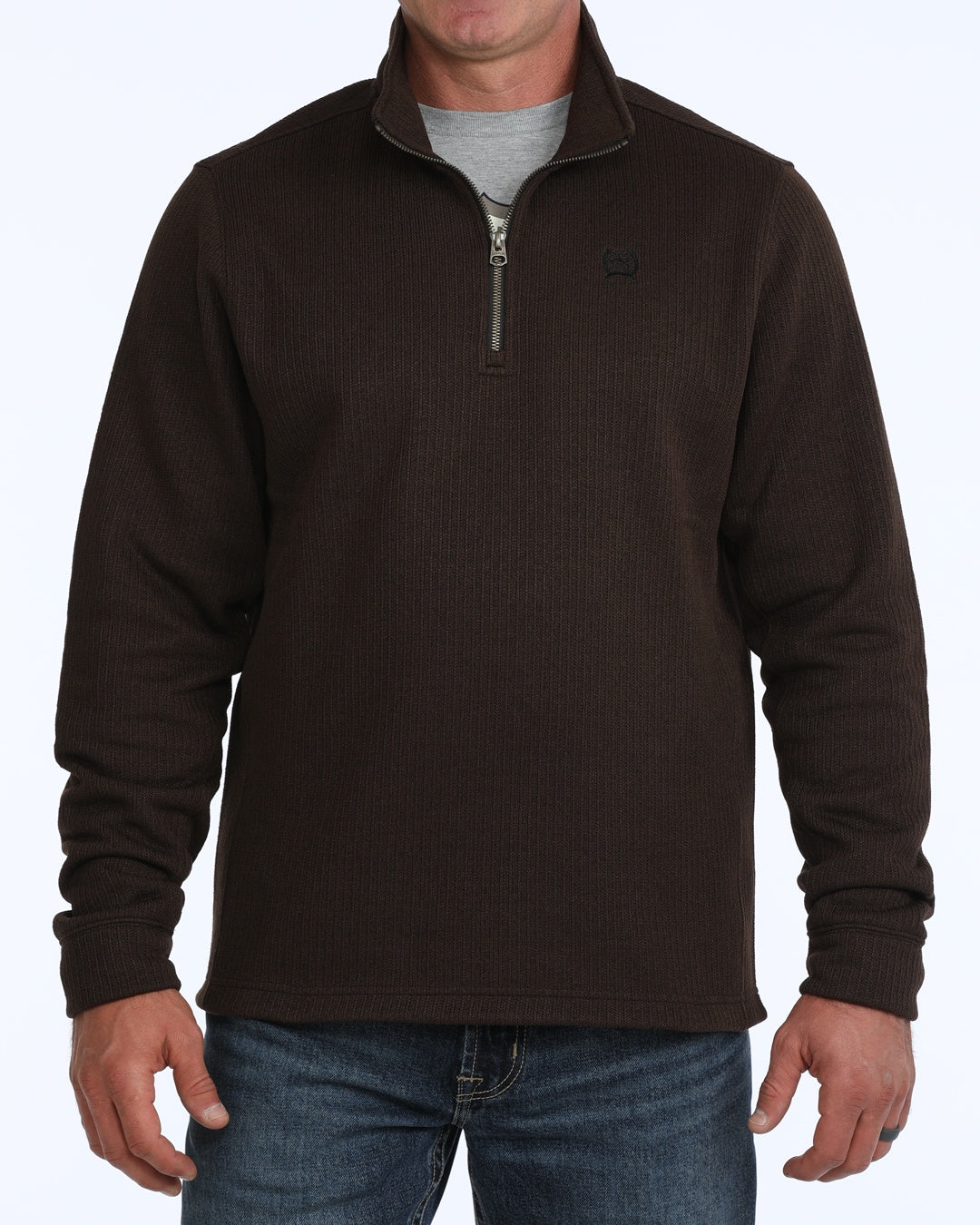 MWK1080022 | CINCH MENS 1/4 ZIP PULLOVER - BROWN