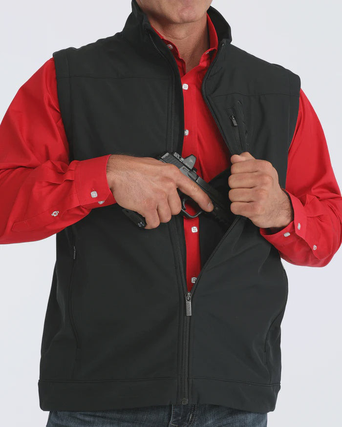 **FINAL SALE** MWV1082001 CINCH MEN'S BLACK CONCEALED CARRY BONDED VEST