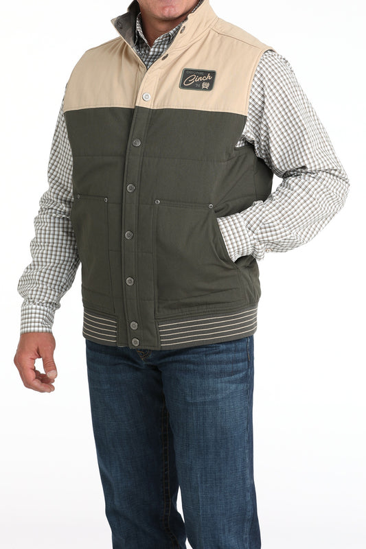 MWV1910002 | MEN'S CINCH OLIVE SOUTHWEST REVERSIBLE POLYFILL QUILTED VEST