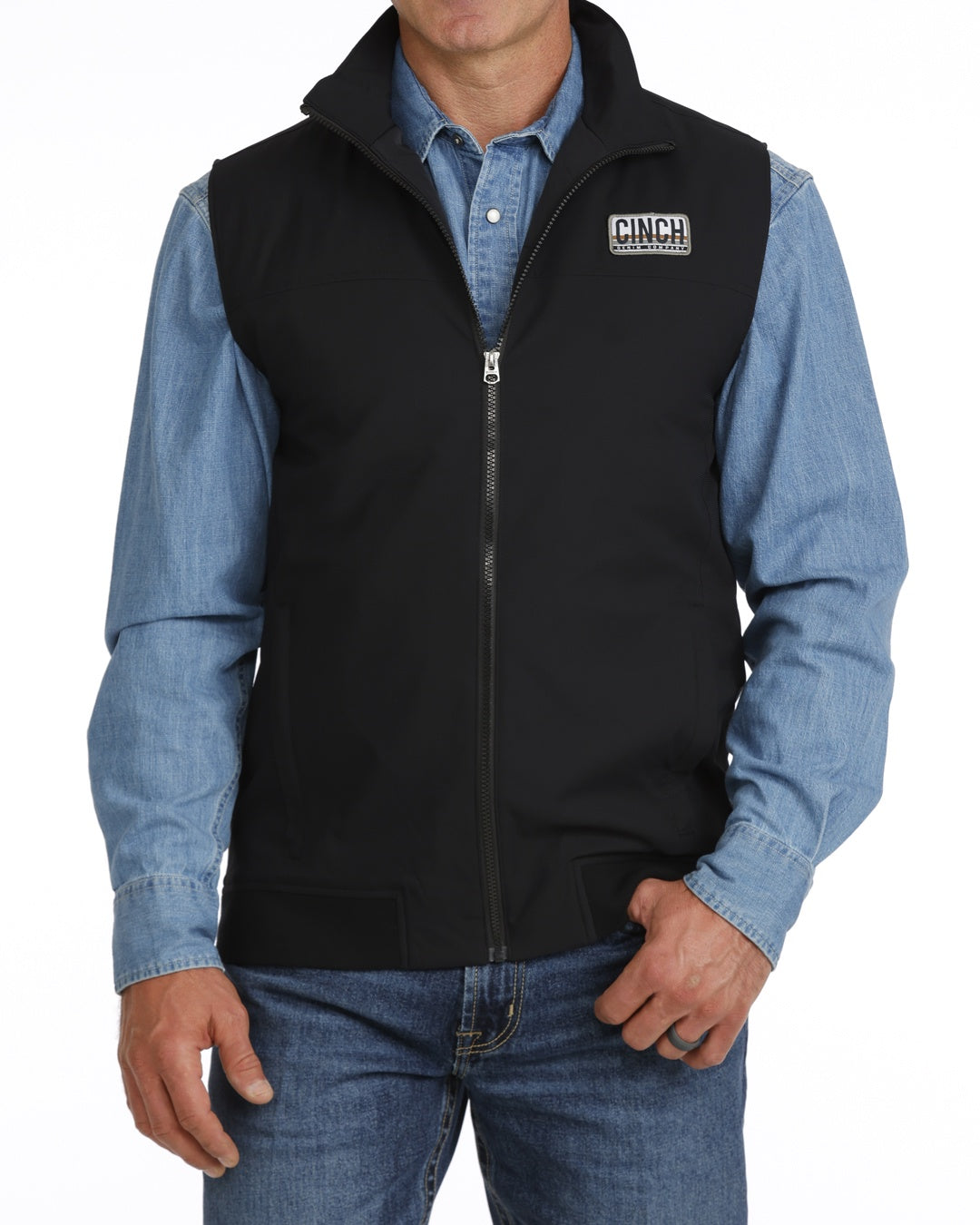 MWV1955001 | CINCH MENS RIPSTOP LINED VEST - BLACK