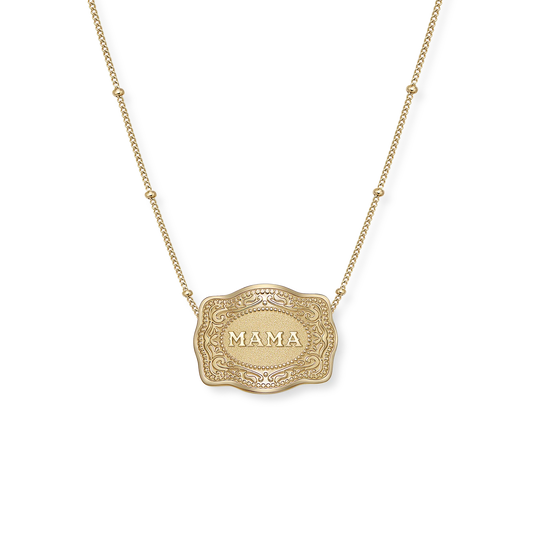 SPURWEST MINI MAMA BELT BUCKLE NECKLACE