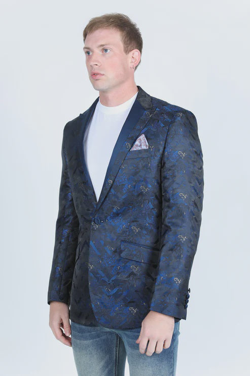 BLZ9635 | PLATINI JEANS MEN'S NAVY MODERN FIT EVENING BLAZER