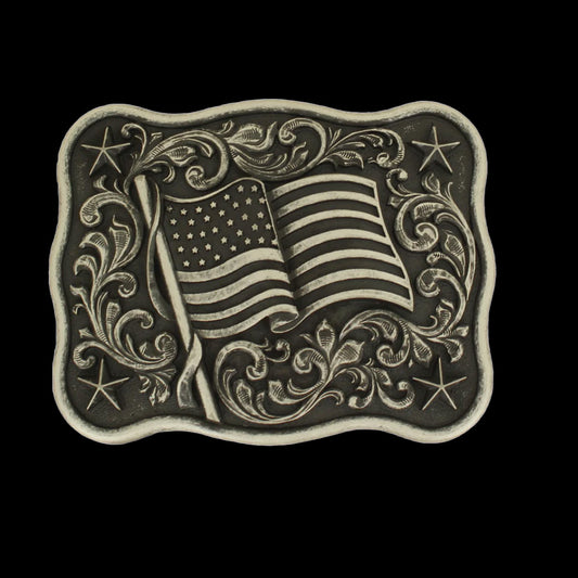 37406 | NOCONA USA FLAG BUCKLE