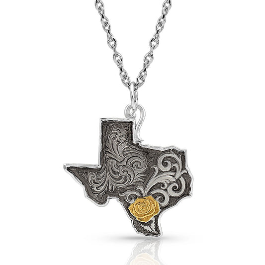NC4511YG | MONTANA SILVERSMITHS YELLOW ROSE OF TEXAS NECKLACE