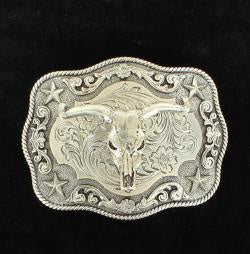 3798664 | NOCONA ANTIQUE SILVER STEER SKULL BUCKLE
