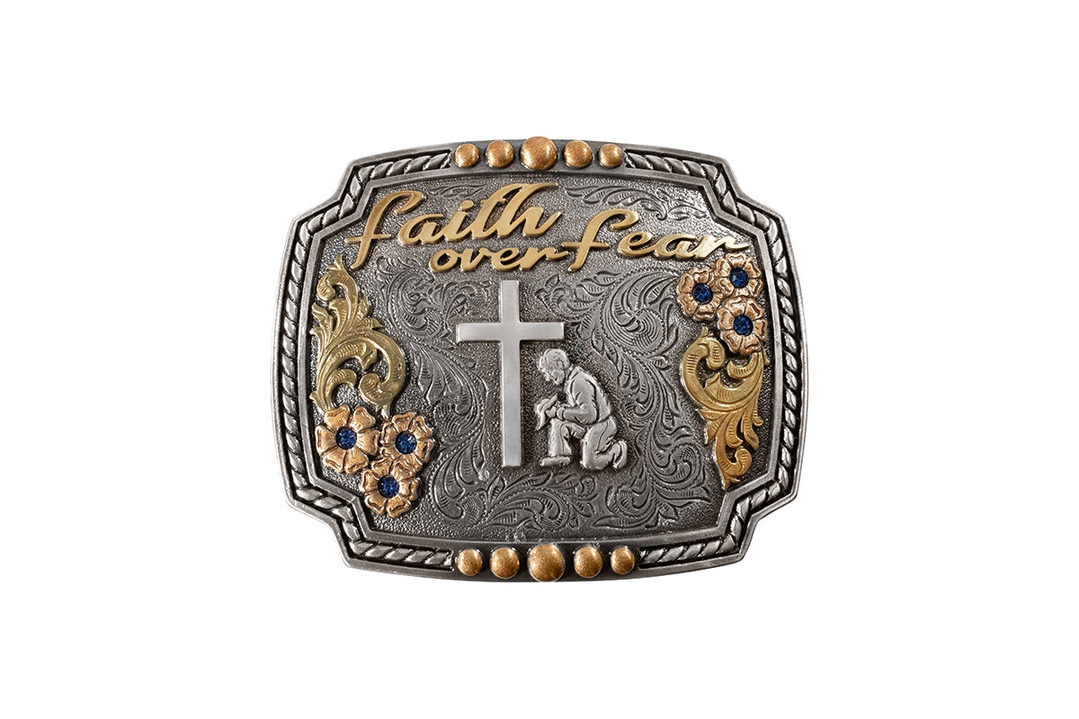 37968 | NOCONA RECTANGLE FAITH OVER FEAR BUCKLE