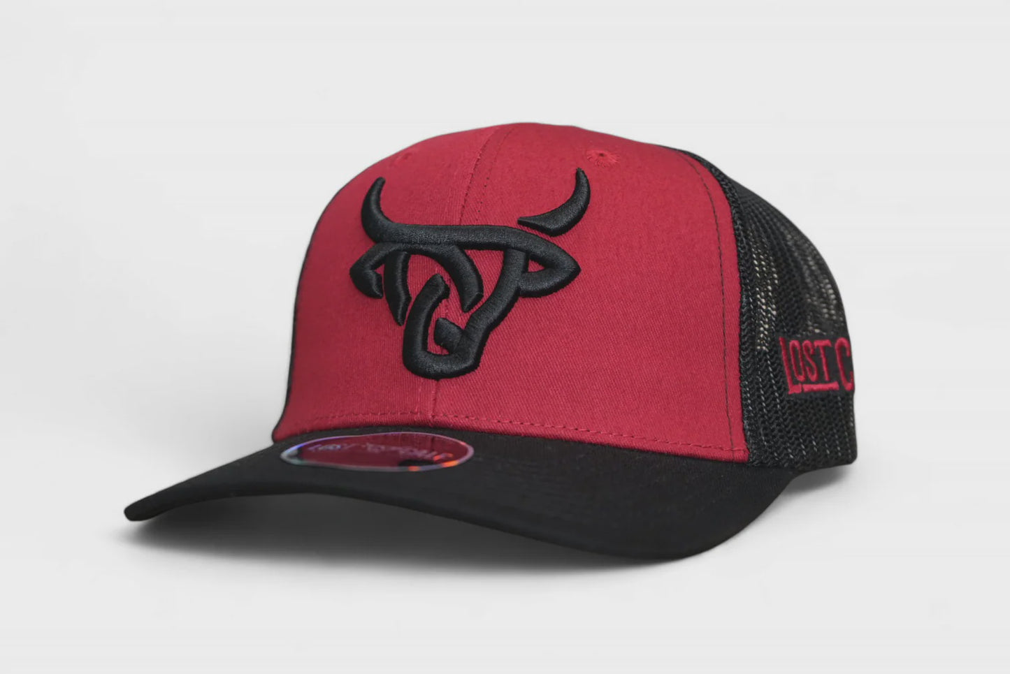 LOST CALF BANDIT CURVE CAP - RED/BLK