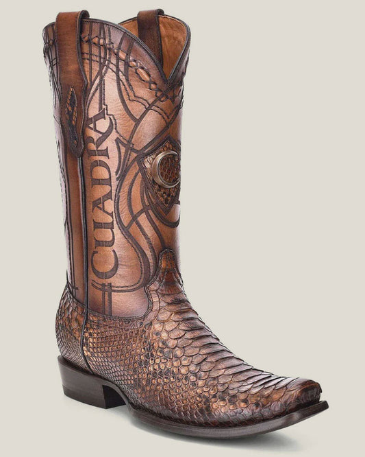 CU401 | CUADRA PYTHON BROWN LASER NARROW SQUARE TOE
