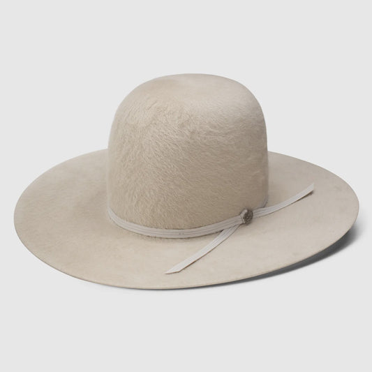 RESISTOL FELT 8X GRIZZLY KODIAK SILVERBELLY OPEN CROWN 5 INCH BRIM
