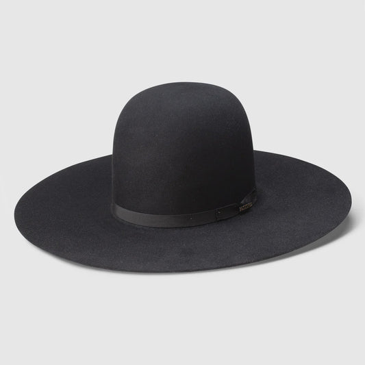 RESISTOL FELT 7X - BLACK SHOWDOWN - BRIM 5 - Open Crown
