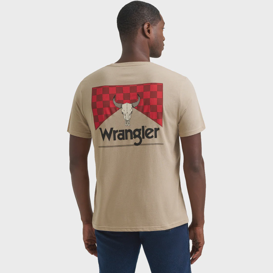 112375727 | WRANGLER MEN'S TRENCH COAT HEATHER LONGHORN LOGO S/S T-SHIRT