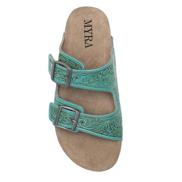 Verdent Ranges Hand-tooled Sandals - S-10232