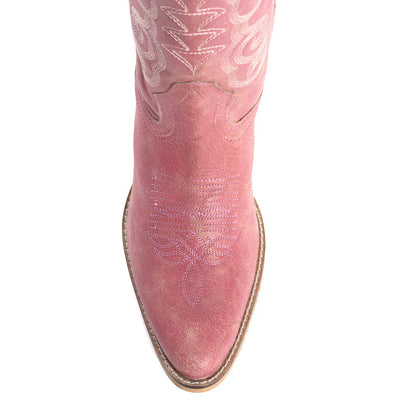 S-10616 | MYRA WOMENS PINK LEATHER BOOTS