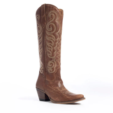 S-10604 | MYRA WOMENS BROWN LEATHER BOOTS