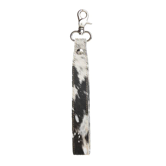 S-10834| BULLRUN HILL KEY FOB  - BLACK&WHITE