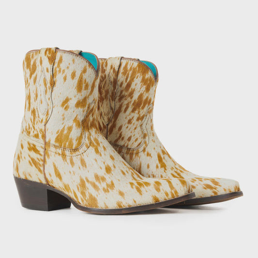 S-6939 | MYRA COWDIE WESTERN HAIRON LEATHER BOOTIES