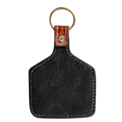 Sunflower Fire Hand-Tooled Key Fob-S-8205