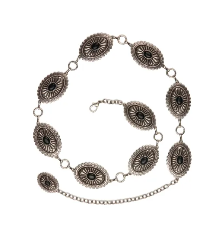A1515801 | ARIAT LADIES OVAL CONCHO CHAIN BELT