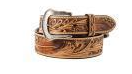 D100018708 | 3D M HAND TOOLED BROWN FEATHER BELT