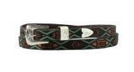 D740001602 | 3D BROWN FLORAL ARROW HATBAND