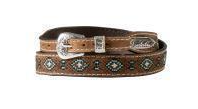 0280602 | TWISTER BROWN TURQUOISE AZTEC HATBAND