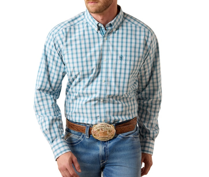 10071588 | ARIAT MEN'S PRO SERIES JOHN CLASSIC FIT LS SHIRT - CORSAIR PLAID