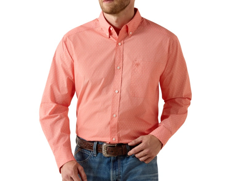 10071610 | ARIAT MEN'S JERRY CLASSIC FIT LS SHIRT - EMBERGLOW SPECKLED