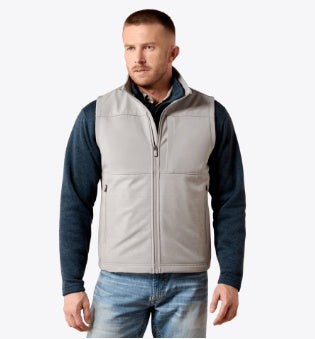 10079430 | ARIAT MEN’S VERNON SOFTSHELL VEST - WET WEATHER EMBOSS SOUTHWEST