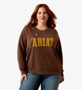10079633 | ARIAT WOMEN'S ESSENTIAL CREW SWEATSHIRT - CHICORY COFFEE HEATHER