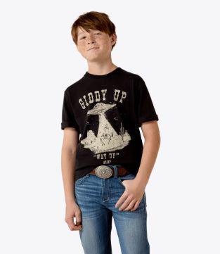 10079497 | ARIAT YOUTH COWBOY WAY UP S/S T-SHIRT - BLACK