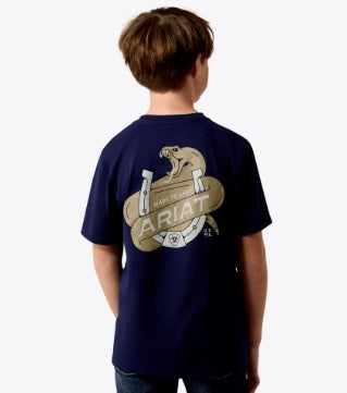 10079663 | ARIAT YOUTH SNAKE BITE S/S T-SHIRT - CLASSIC BLUE