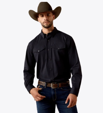 10079802 | ARIAT MEN'S EVERYTHING CLASSIC FIT L/S SNAP SHIRT - BLACK