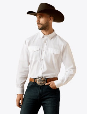 10079771 | ARIAT MEN'S EVERYTHING CLASSIC FIT L/S SNAP SHIRT - WHITE