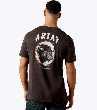 10079381 | ARIAT MEN’S BISON BROTHER S/S T-SHIRT - VINTAGE BLACK