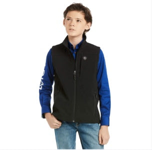 **FINAL SALE**10024058| ARIAT BOYS VERNON 2.0 BLK SOFTSHELL VEST