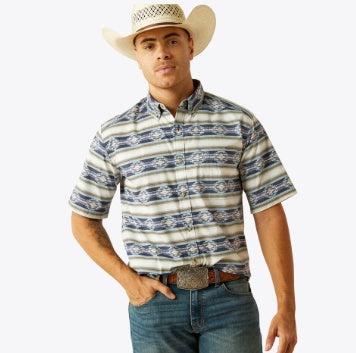 10059010 | ARIAT MENS CASE CLASSIC FIT S/S SHIRT - BLUE