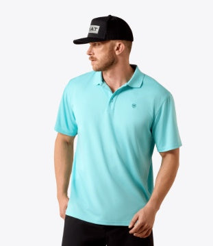 10073481 | ARIAT MEN'S ANGEL BLUE TEK POLO