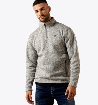 10079250 | ARIAT MEN’S CALDWELL 1/4 ZIP SWEATER - NULLA HEATHER