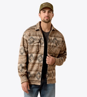 10079460 | ARIAT MEN’S CALDWELL PRINTED SHIRT JACKET - SAVANNAH TAN SOUTHWEST