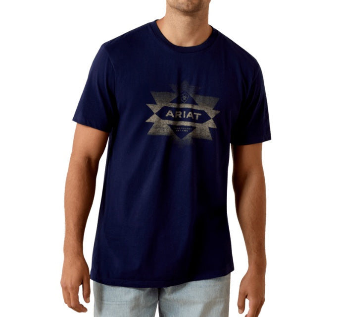 10071186 | ARIAT MEN'S CLEAN SOUTHSENSE CLASSIC FIT SS T-SHIRT - CLASSIC BLUE