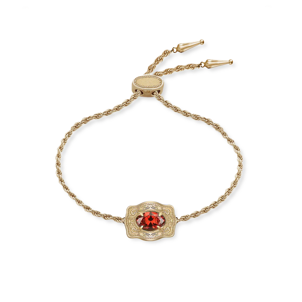 SPURWEST ULTRA MINI BELT BUCKLE BIRTHSTONE BRACELET